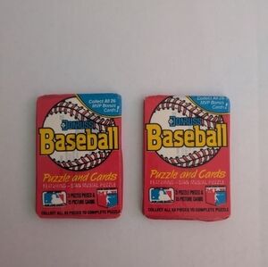 2 packs of unopened Baseball Cards,marked 1988.